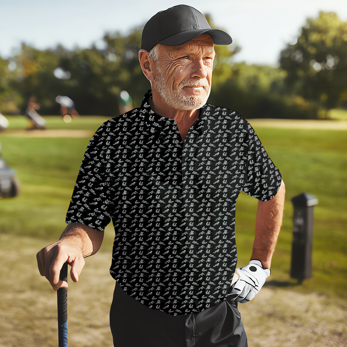 Funny Golf Polo Shirt, Dad Golf Shirt, Christmas Golf Gift