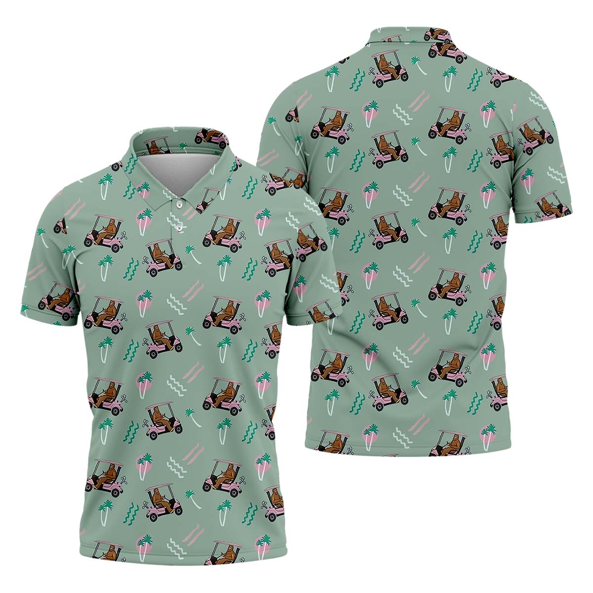 Gorilla Men's Golf Polo Shirt, Funny Golf Shirt, Golf Gifts For Dad