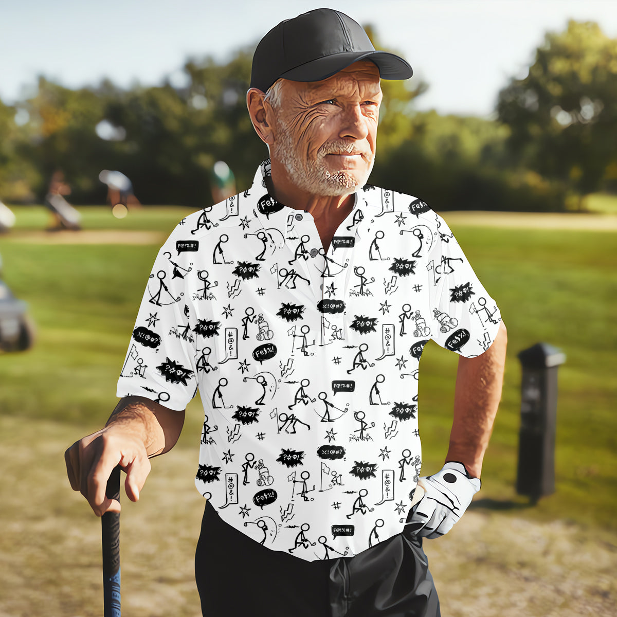 I'm Not Swearing I'm Using My Golf Words Custom Men's Golf Polo Shirt, Hilarious Golf Shirt