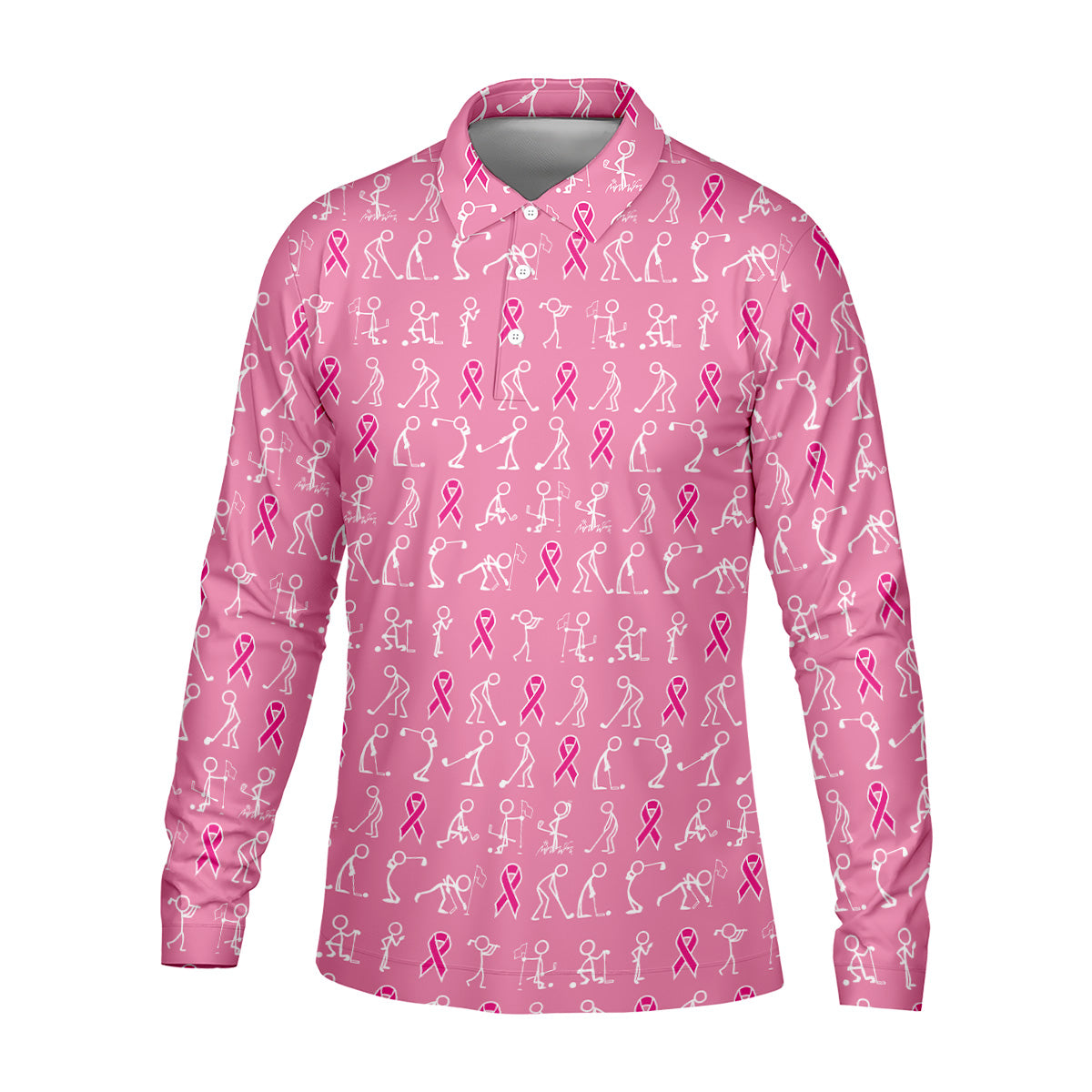 Breast Cancer Funny Figure Golf Shirt, Breast Cancer Awareness Shirts, Couple Golf Shirt. Matching Golf Shirt