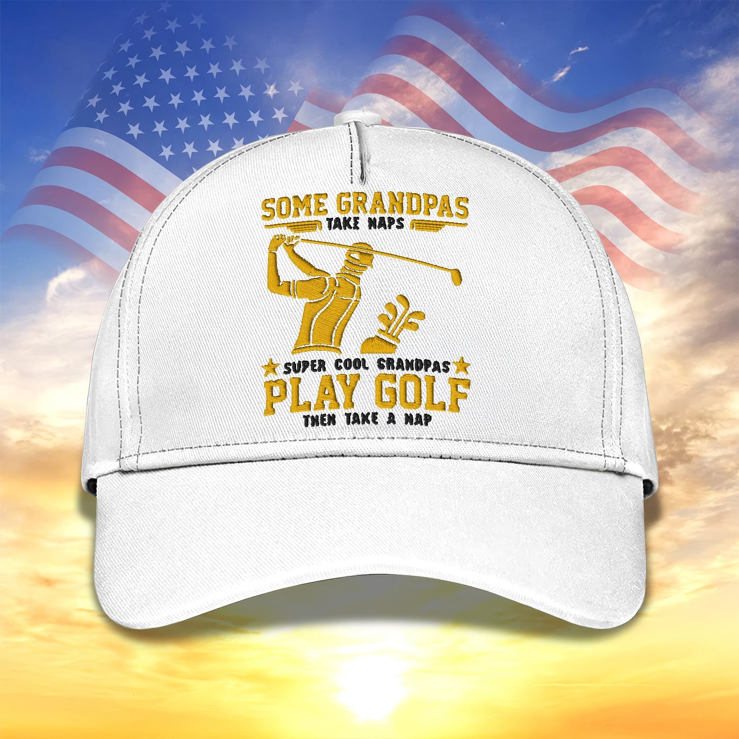 Some Grandpas Take Naps Embroidered Baseball Cap, Golf Hat, Dad Golf Gift