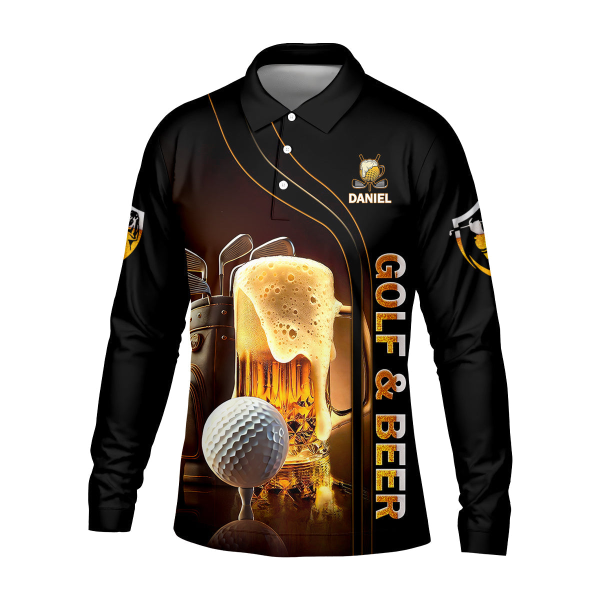 Weekend Forecast Golf With A Change Of Beer Custom Golf Polo Shirt, Mens Golf Gift, Golf Lover Gift