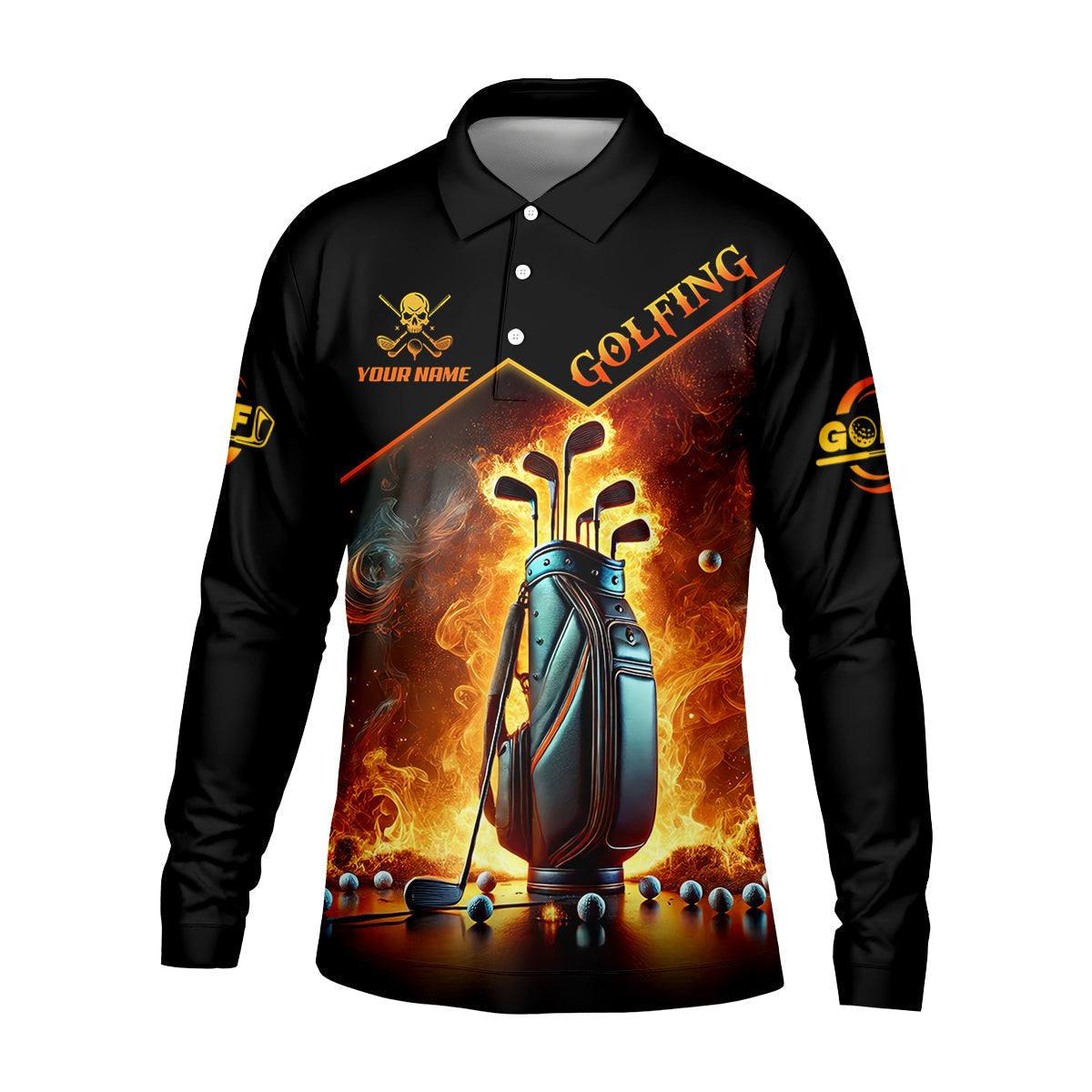 Weapons Of Grass Destruction Custom Men's Golf Polo Shirt, Dad Golf Gift