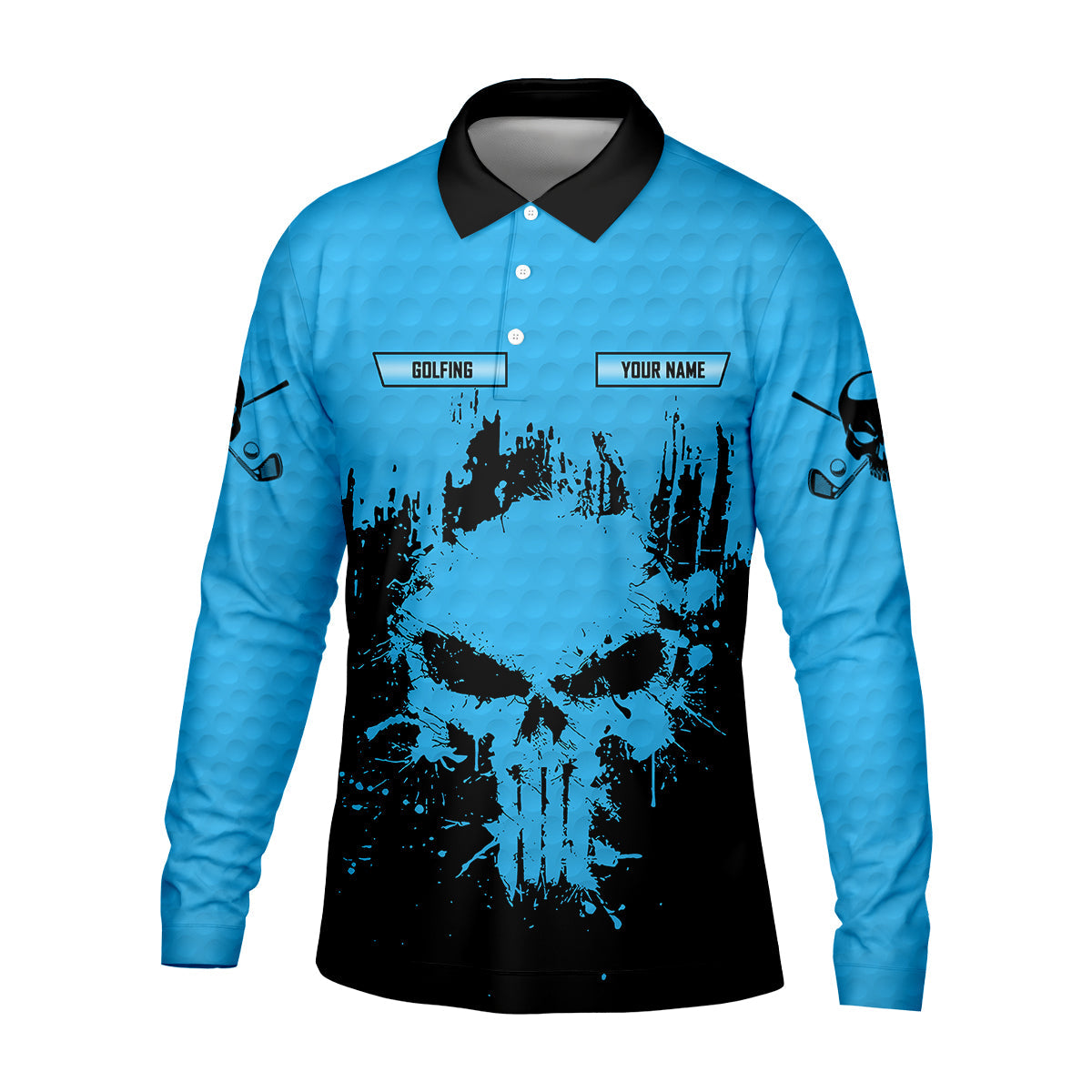 Golf Saved Me From Being A Porn Star Now I'm Just A Swinger Custom Funny Skull Golf Polo Shirt, Dad Golf Gift