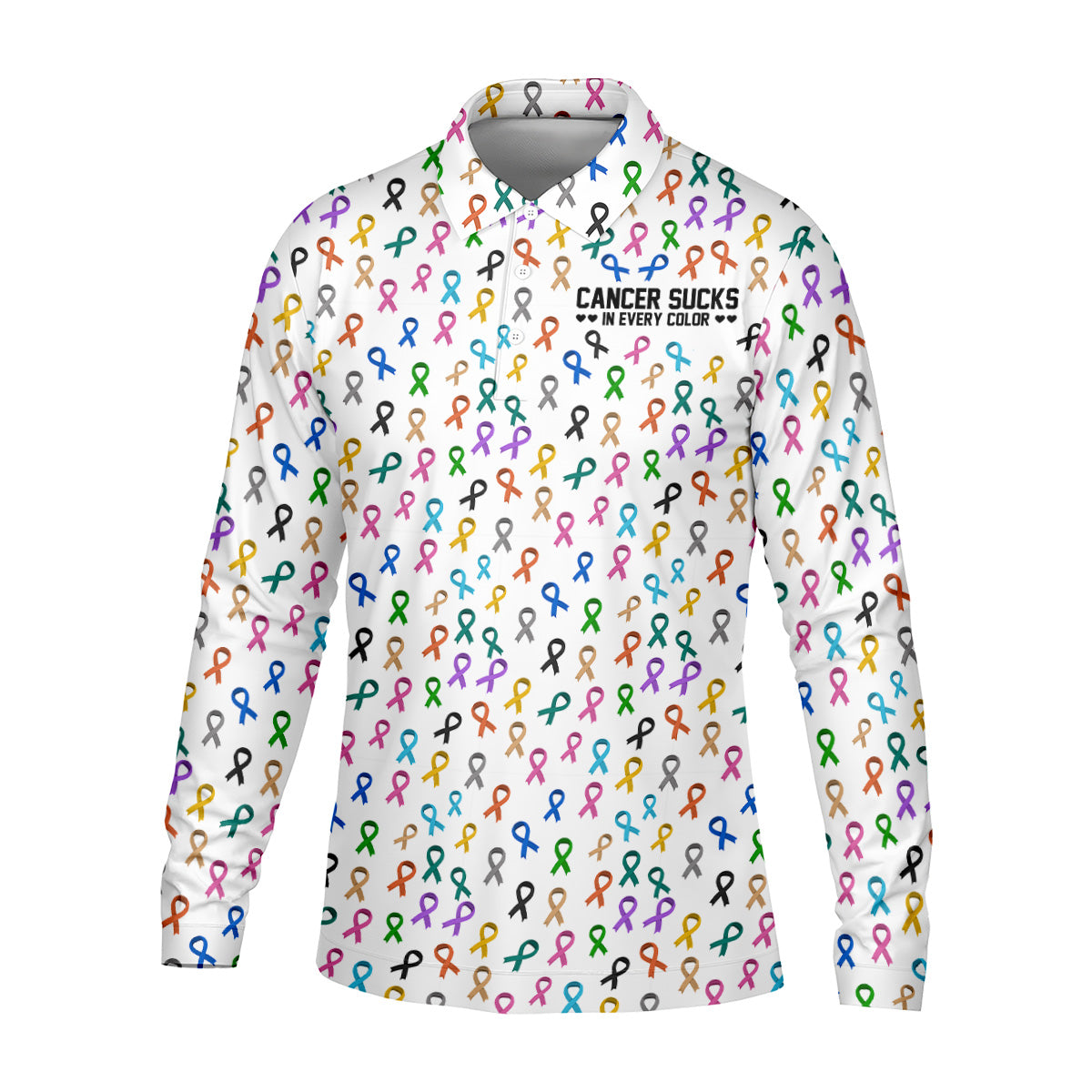 Cancer Sucks In Every Color, Cancer Survivor Shirt, Couple Golf Shirt, Matching Golf Shirt, His And Hers Golf Shirts