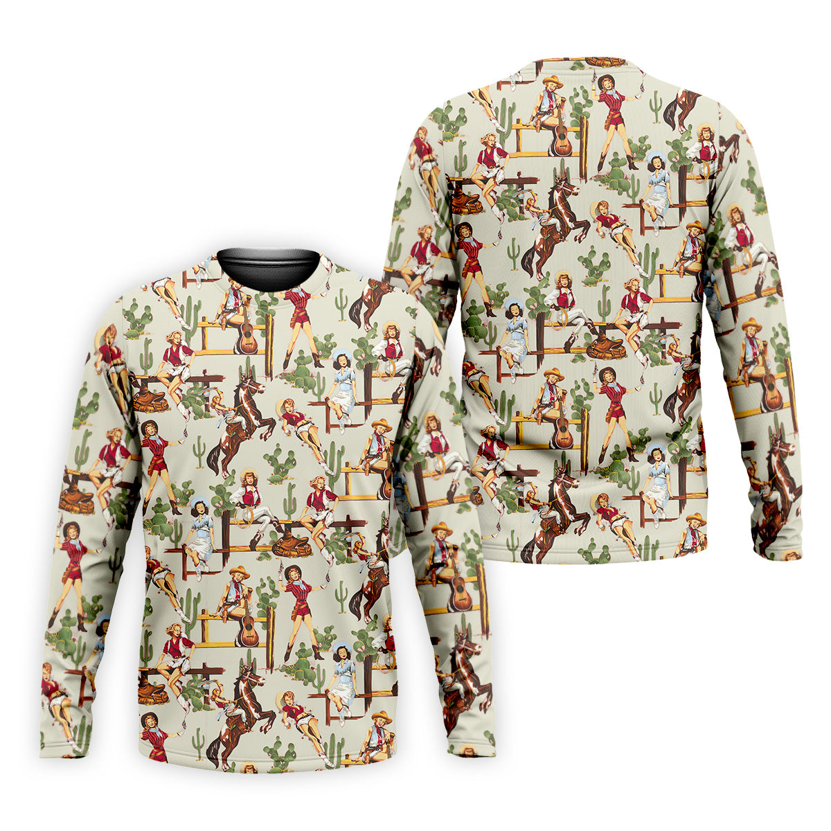 Desert Cowgirl Western Golf Shirt, Fun Golf Shirts For Men, Men's Golf Polo, Cool Golf Gifts