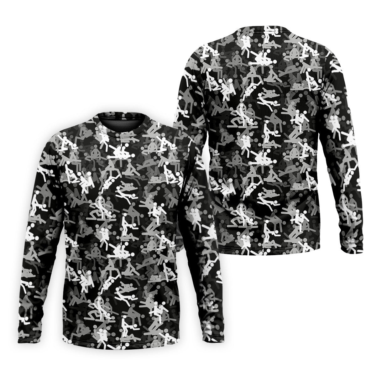 Sex Positions Stick Figure Black And White Mens Golf Polo Shirts, Cool Golf Gift, Golfing Apparel