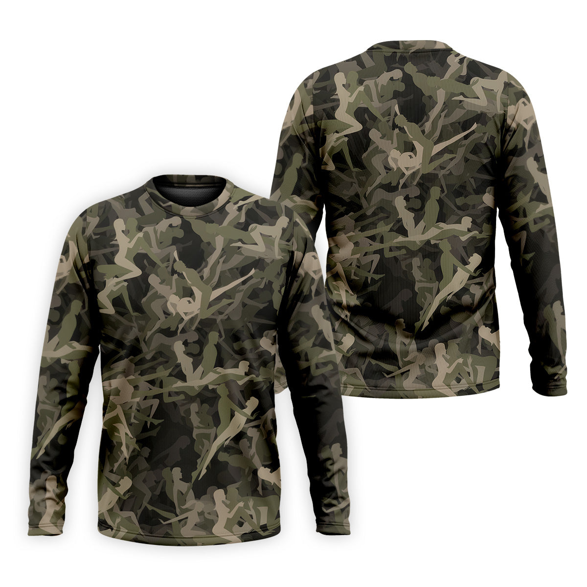Funny Sex Positions Stick Figure Camo Golf Tops For Men, Unique Gift For Golfer, Men's Golf Polo