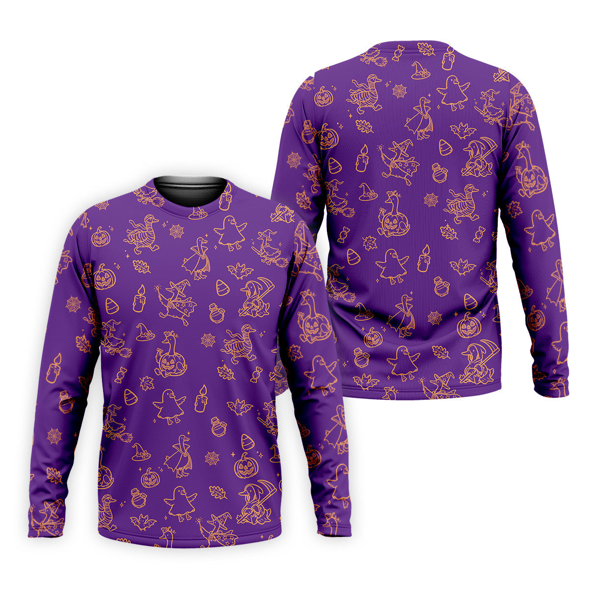 Goose Halloween, Doodle Pattern, Purple Golf Shirt, Mens Funny Golf Shirts, Long Sleeve Golf Shirts, Men Golf Polo