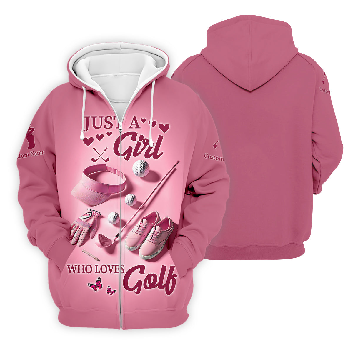 Just A Girl Who Loves Golf Womens Golf Polo Shirt, Womens Golf Gifts