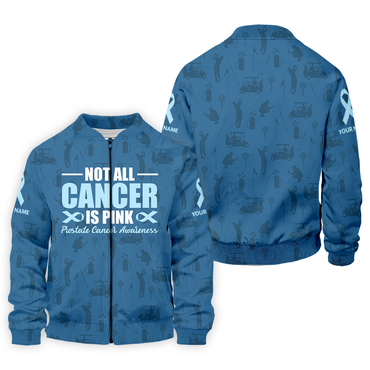 Not All Cancer Is Pink Prostate Cancer Awareness Golf Tops For Men, Mens Golf Polo Shirts