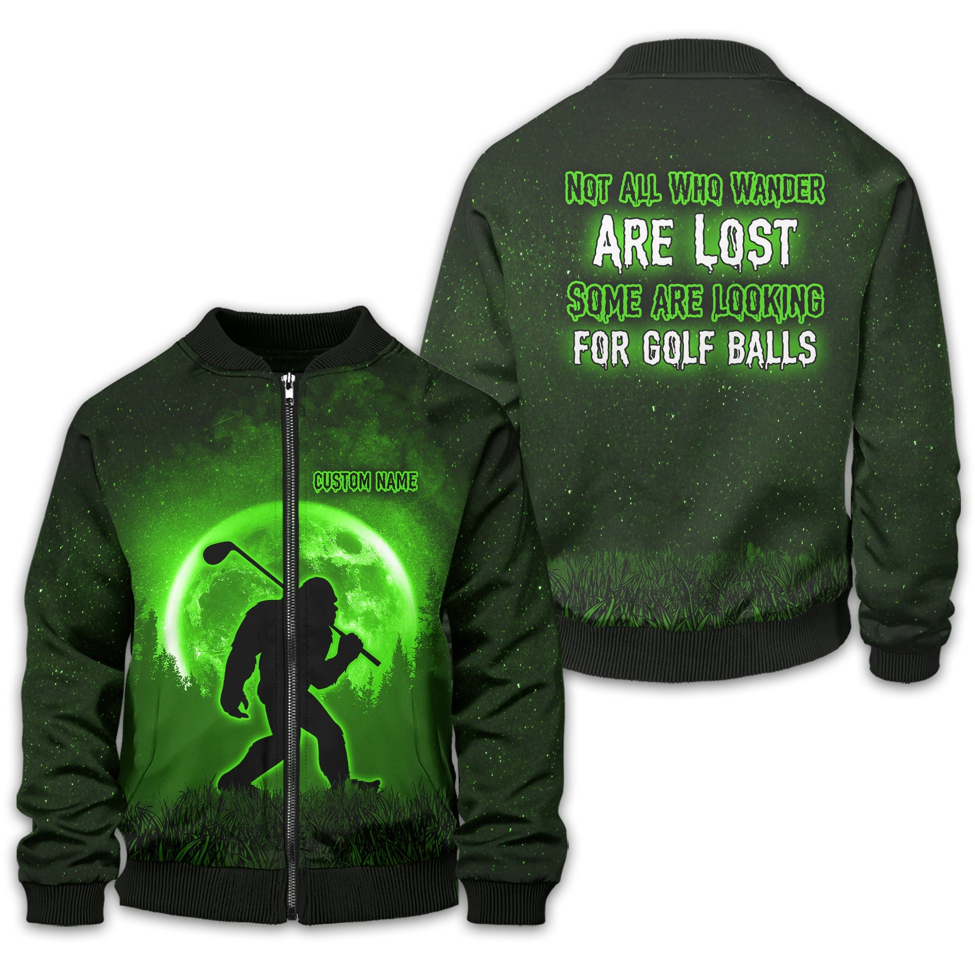 Not All Who Wander Are Lost Bigfoot Custom Golf Shirt, Personalized Golf Shirt, Funny Golf Polo Shirt