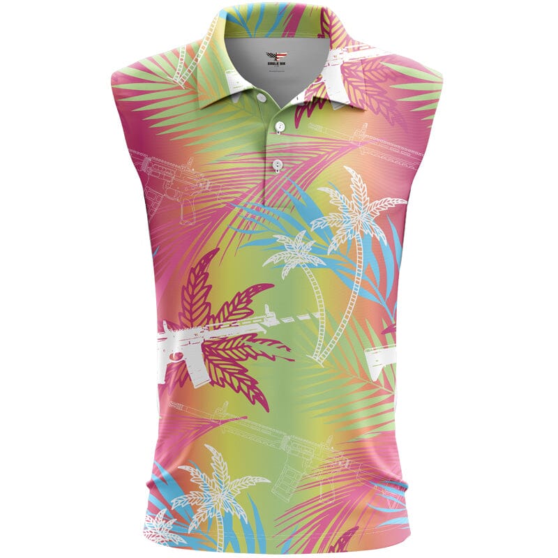 Breezy Palms Women's Sleeveless Golf Polo Shirt, Mothers Day Gift, Women Golf Gifts