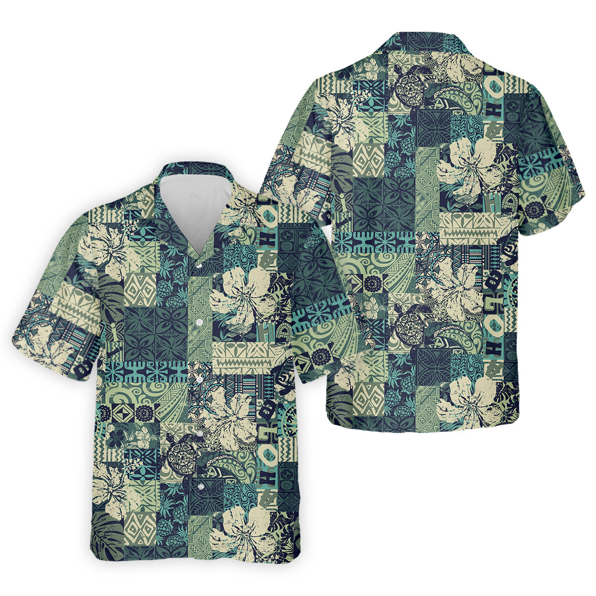 Tribal Aztec Tropical Golf Shirt, Hawaiian Golf Shirts, Mens Golf Polo Shirts, Golf Gift For Men