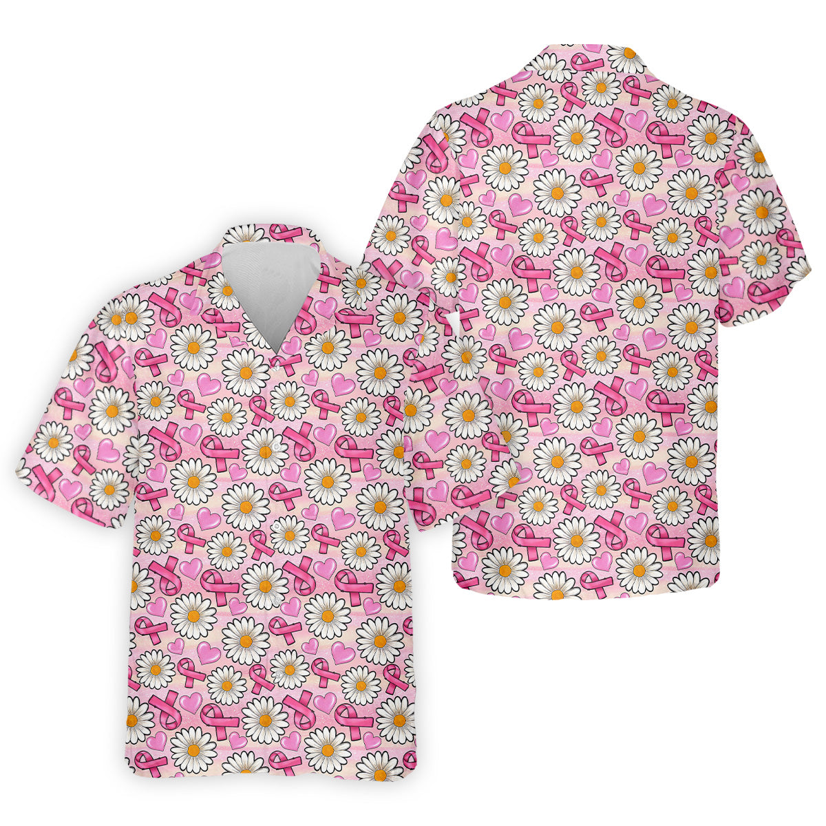 Daisy Pink Breast Cancer Golf Shirt, Mens Golf Polo Shirts, White Polo Shirt Mens, Golfing Apparel