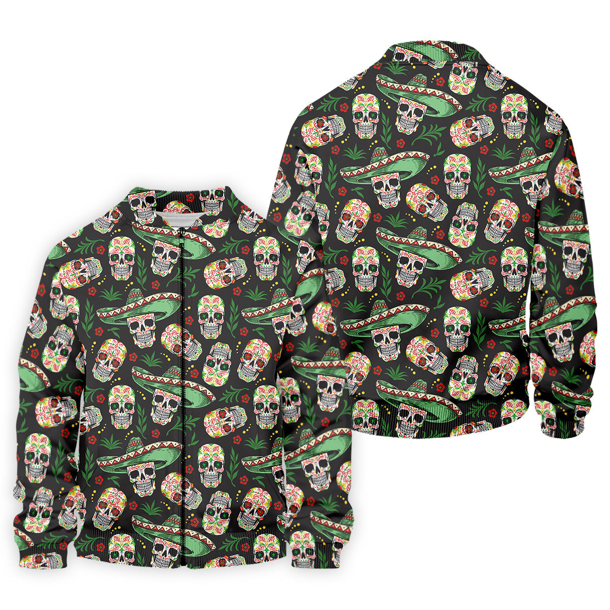Skull Golf Shirt, Day Of The Dead Shirt, Mexican Floral Shirt, Men Polo, Unique Gift For Golfer