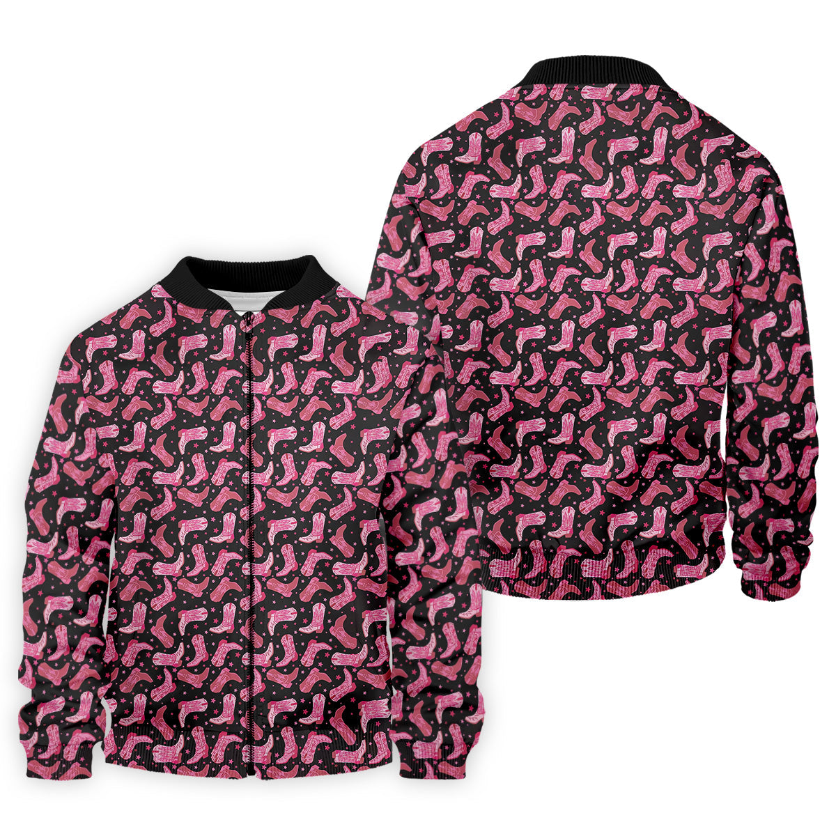 Pink Cowboy Golf Shirt, Western Golf Shirt, Men's Long Seeve Golf Shirts, Golf Gifts For Men