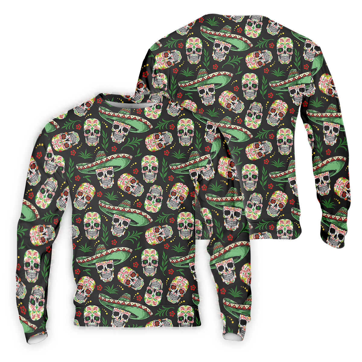 Skull Golf Shirt, Day Of The Dead Shirt, Mexican Floral Shirt, Men Polo, Unique Gift For Golfer