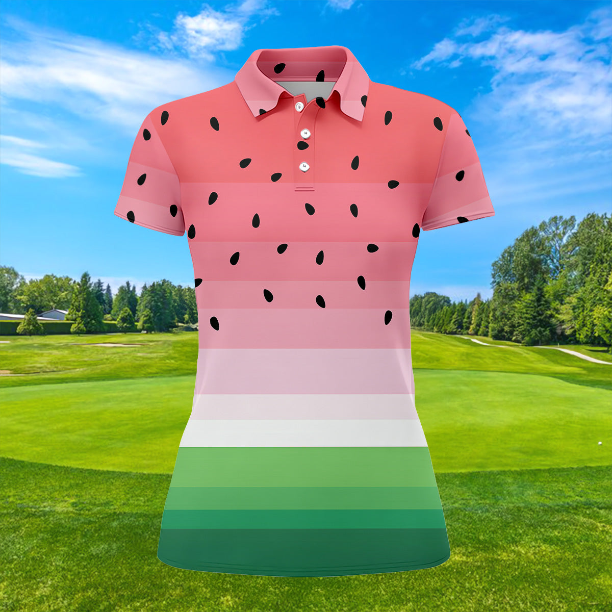 Watermelon Summer Funny Golf Shirt, Couple Golf Shirt, Matching Golf Shirt, His And Hers Golf Shirts