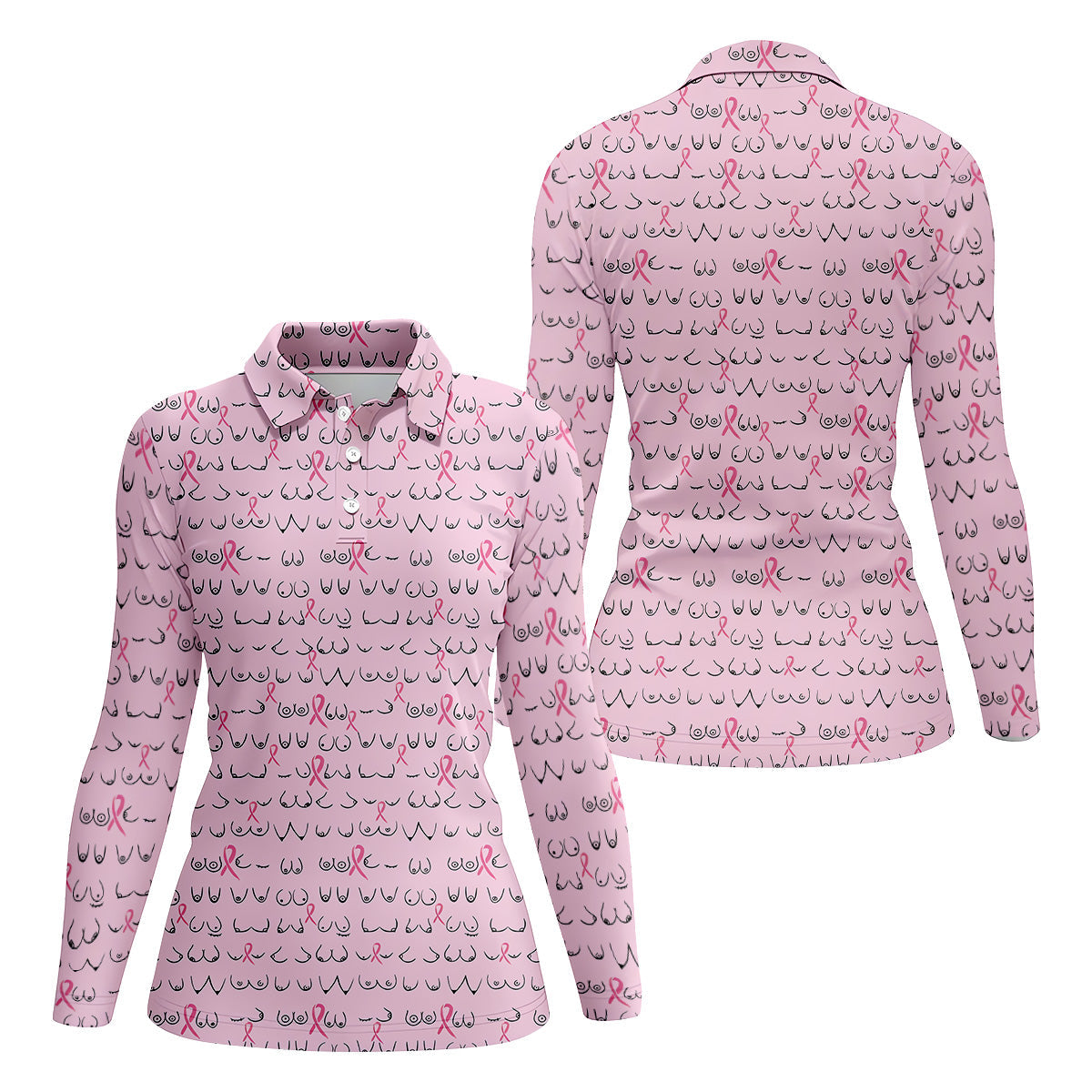 Breast Cancer Golf Shirt, Ladies Sleeveless Golf Shirts, Ladies Golf Shirts, Matching Golf Shirts
