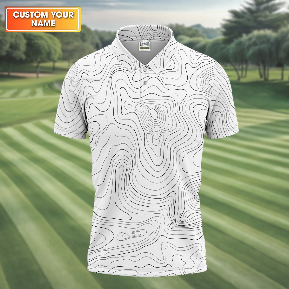 White Topo Mens Golf Polo Shirts, Mens White Polo, Golf Gift For Men, Golfing Apparel
