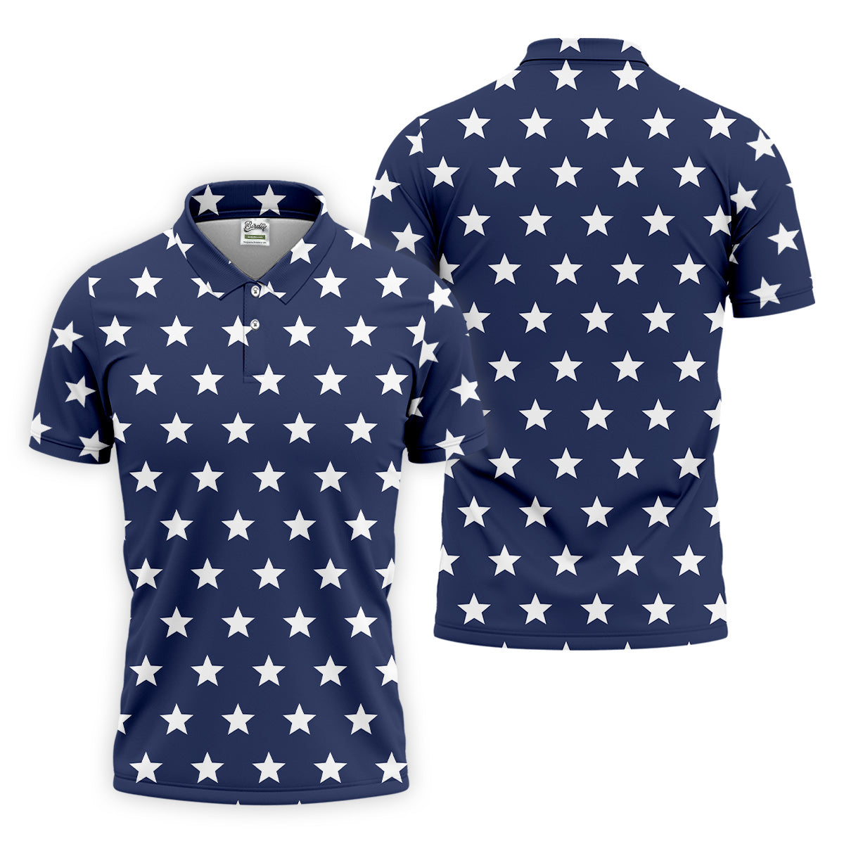 Star Spangled Men Polo, Mens Golf Polo Shirts, Golf Accessories For Men, Golf Gift For Men