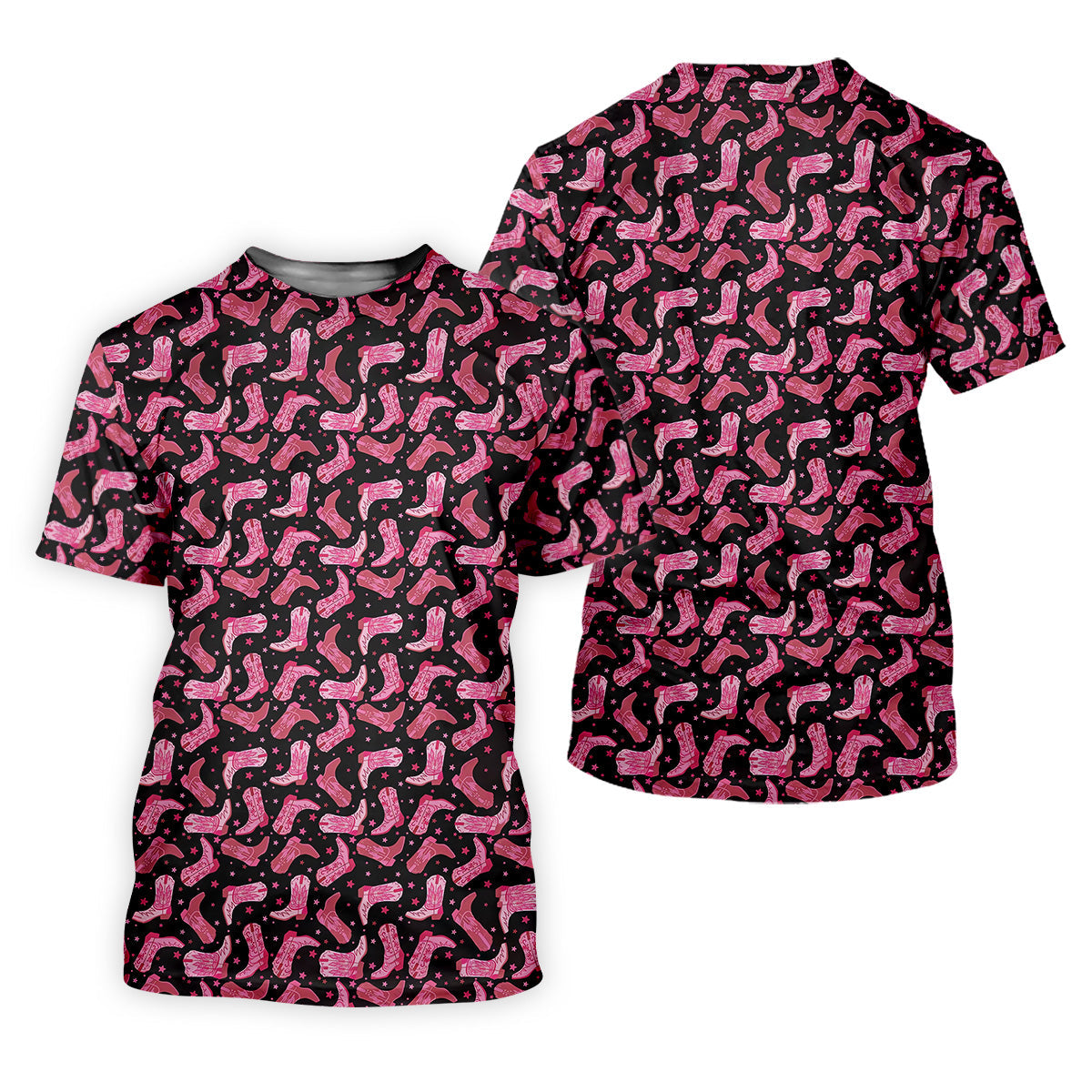 Pink Cowboy Golf Shirt, Western Golf Shirt, Men's Long Seeve Golf Shirts, Golf Gifts For Men