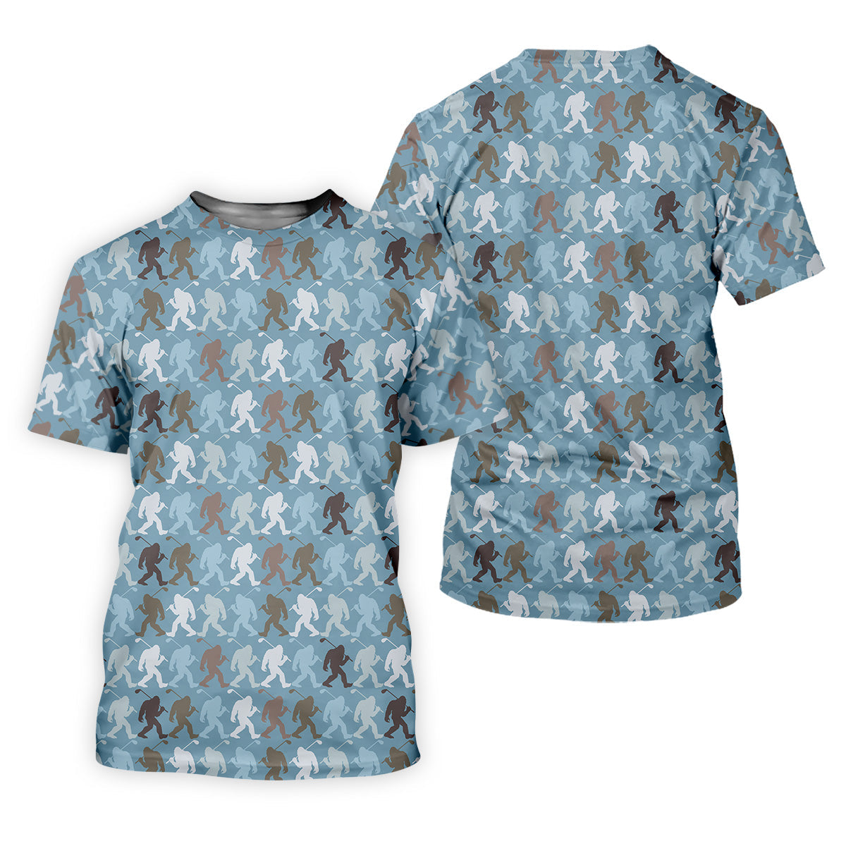 Bigfoot Silhouette Pattern Fun Womens Golf Shirts, Womens Sleeveless Polo, Ladies Golf Shirts