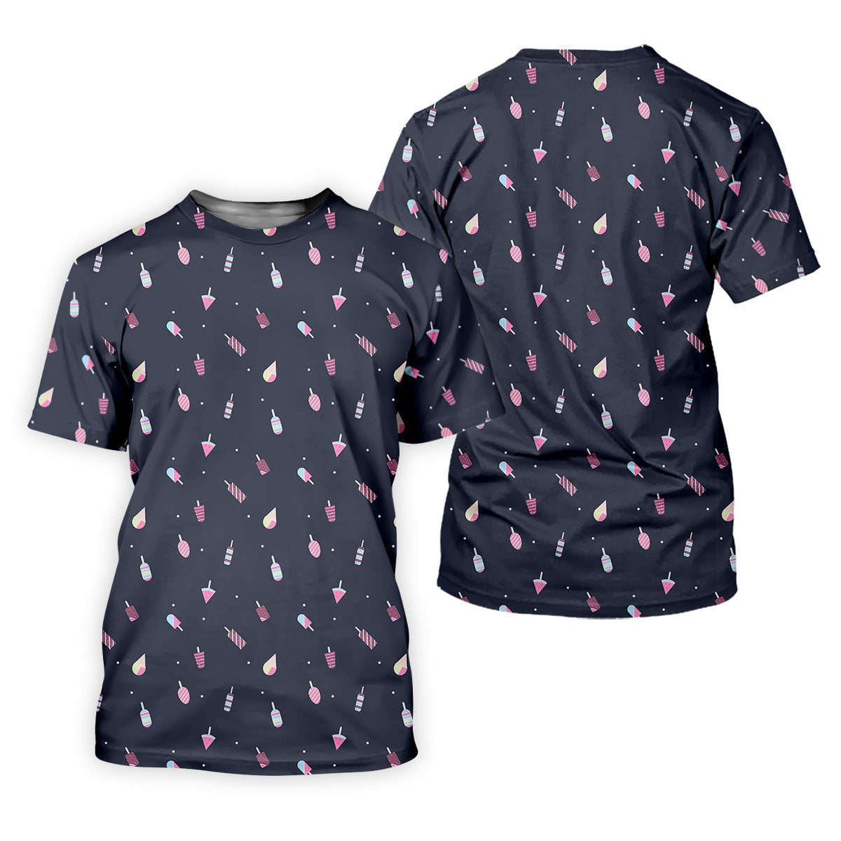 Ice Cream Pattern Golf Shirt, Ladies Sleeveless Golf Shirts, Cute Golf Shirt, Ladies Golf Shirts