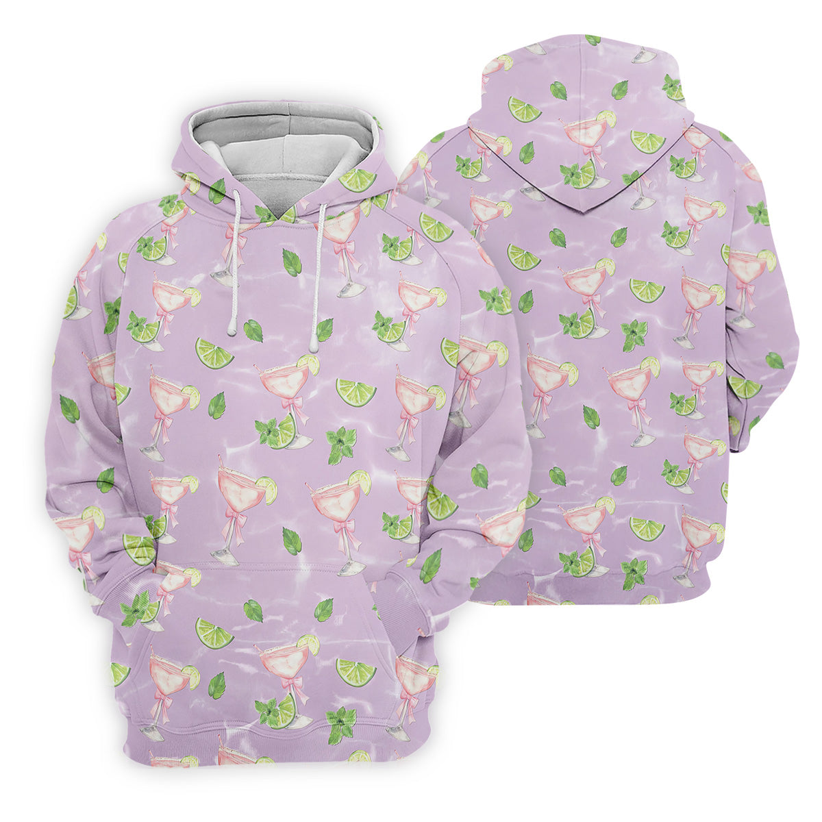 Margarita Golf Shirt For Women, Pink Drink Patterned Golf Shirts, Coquette Aesthetic Cocktail Womens Golf Tops