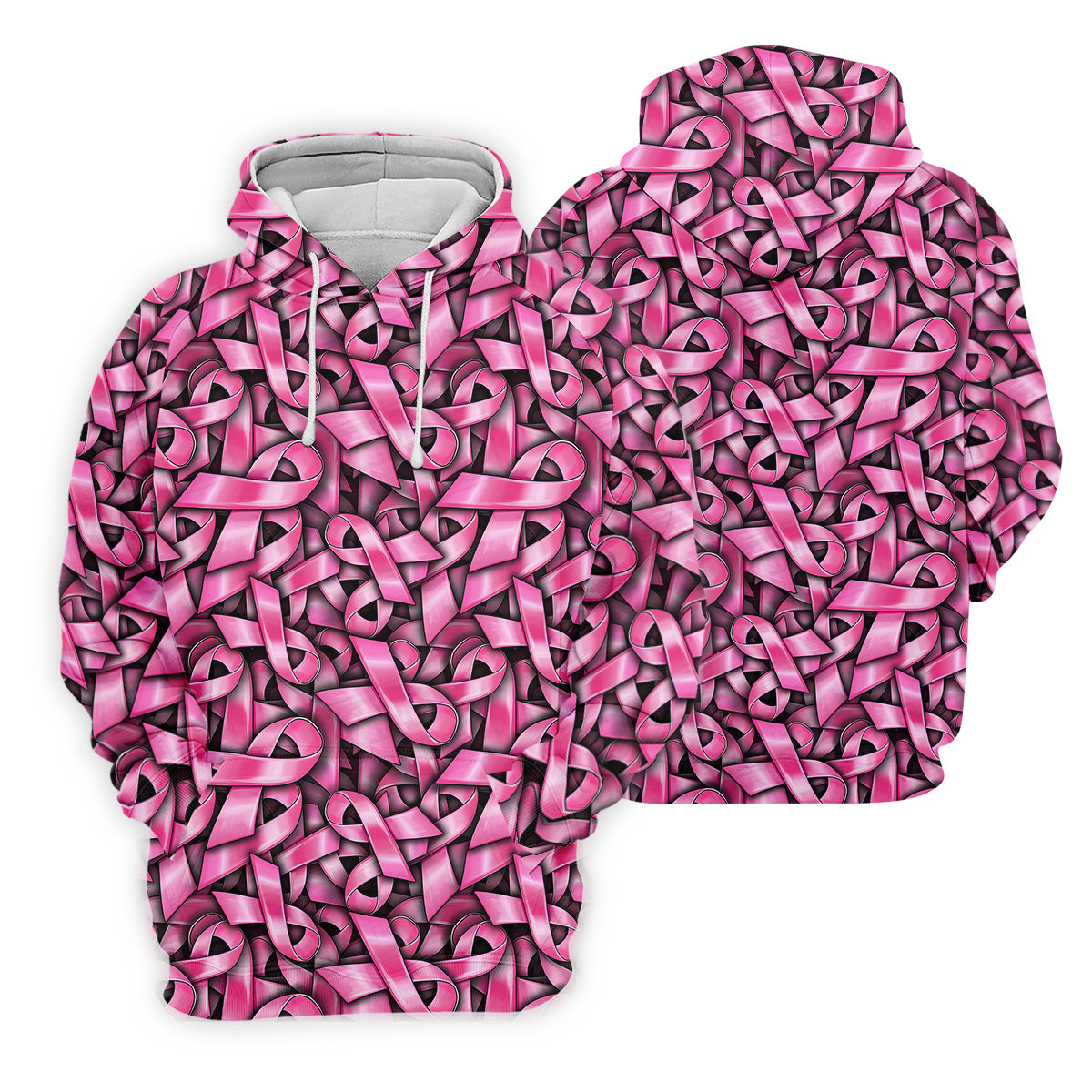 Pink And Black Breast Cancer Golf Shirt, Women's Long Sleeve Golf Shirts, Ladies Golf Tops, Ladies Golf Polos