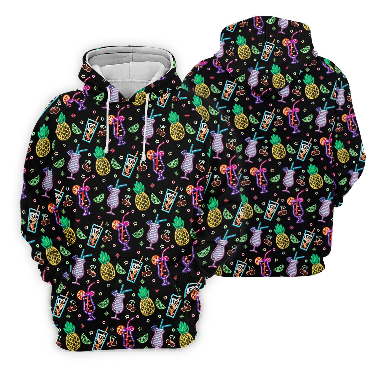 Pineapple Cocktail Tropical Golf Shirts, Hawaiian Golf Polo, Ladies Sleeveless Polo, Ladies Golf Shirts