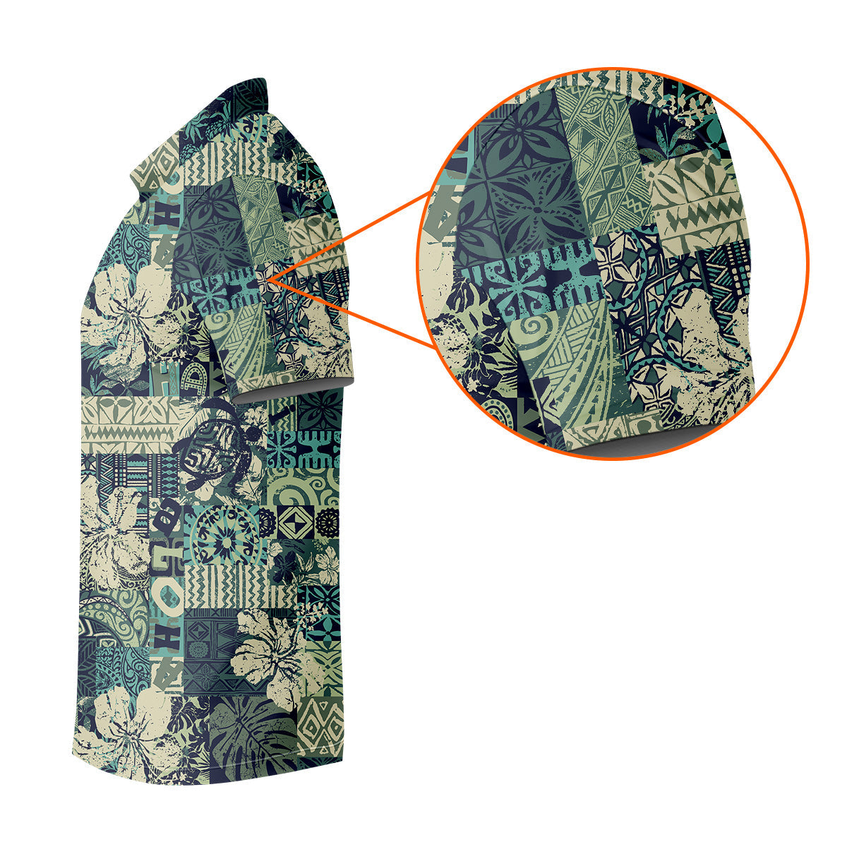Tribal Aztec Tropical Golf Shirt, Hawaiian Golf Shirts, Mens Golf Polo Shirts, Golf Gift For Men