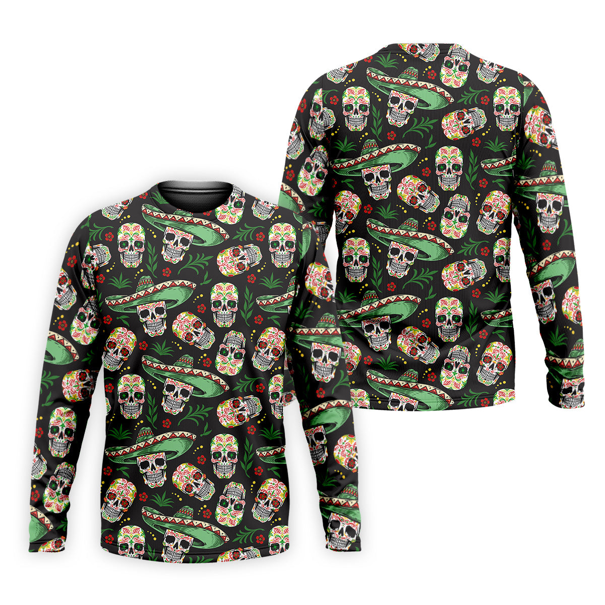 Skull Golf Shirt, Day Of The Dead Shirt, Mexican Floral Shirt, Men Polo, Unique Gift For Golfer