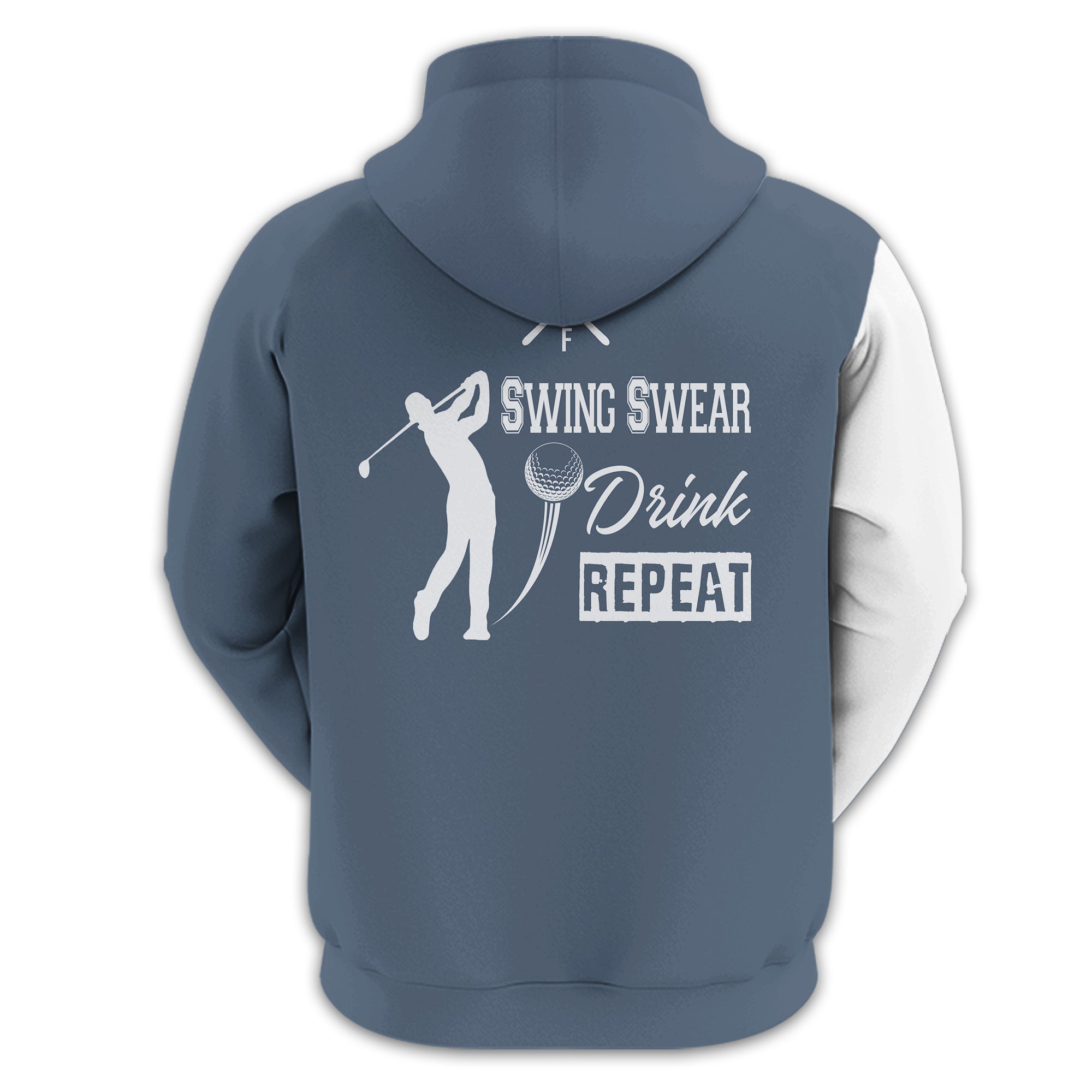 Swing Swear Drink Repeat Personalized Golf Polo Shirt, Golf Shirt For Men, Gift For Golfers
