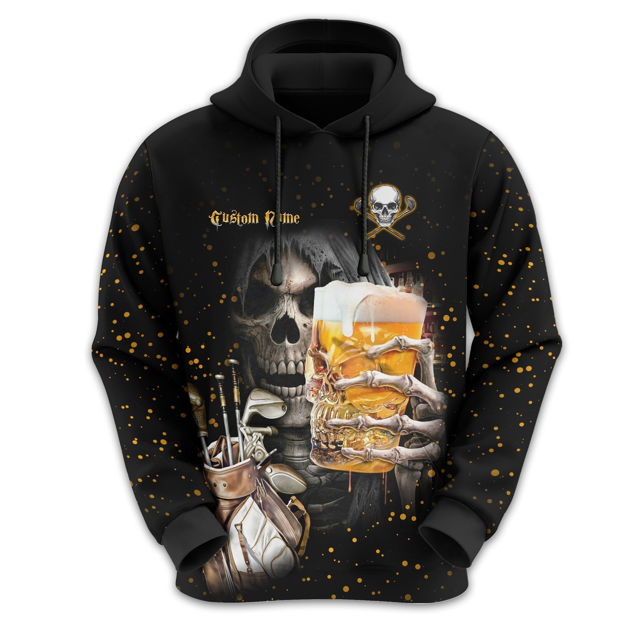 Golf And Beer Personalized Polo Golf Shirt, Gift For Golfers, Golf Gift Ideas