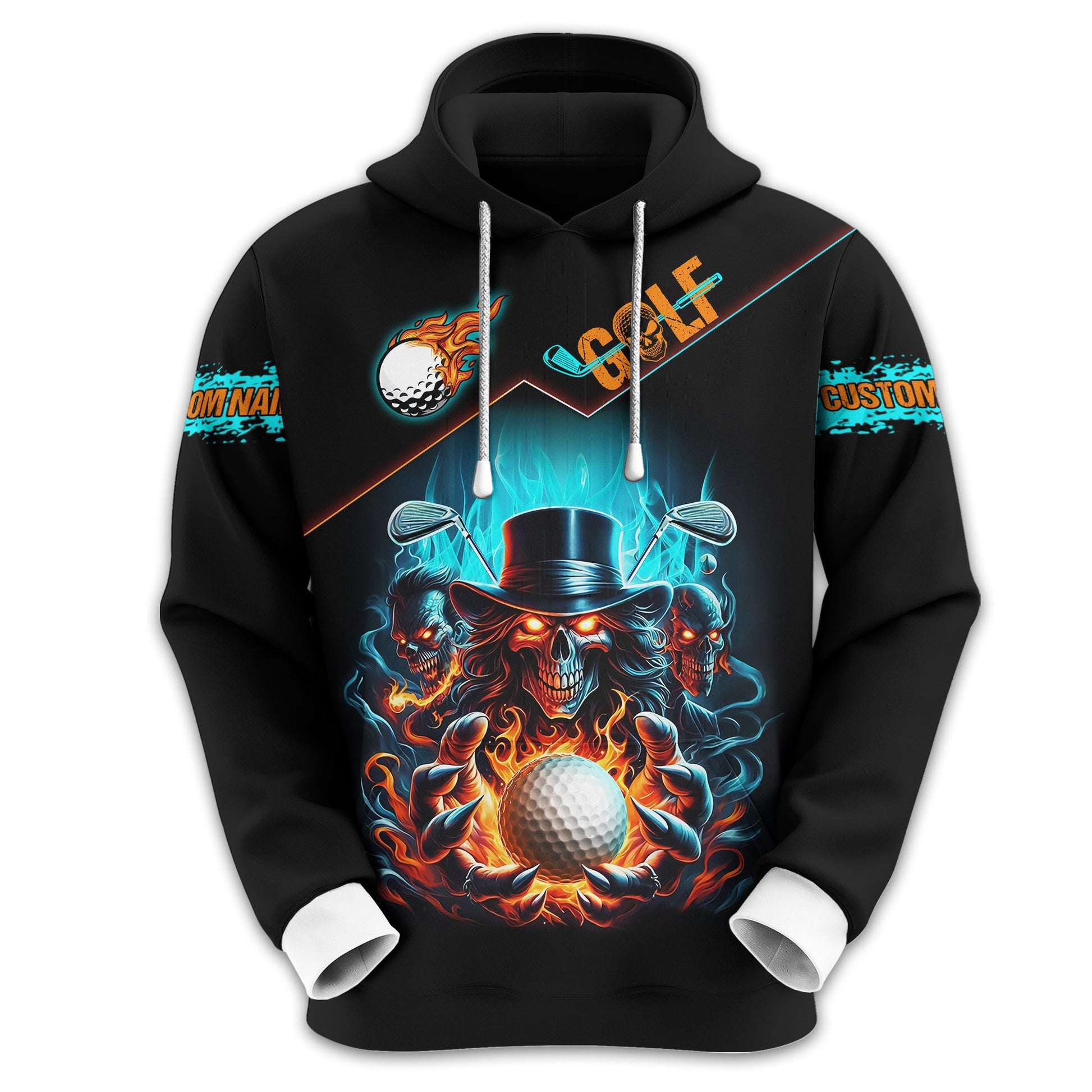 Skull Magician Custom Golf Polo Shirts, Gift For Golfers, Golf Gift Ideas