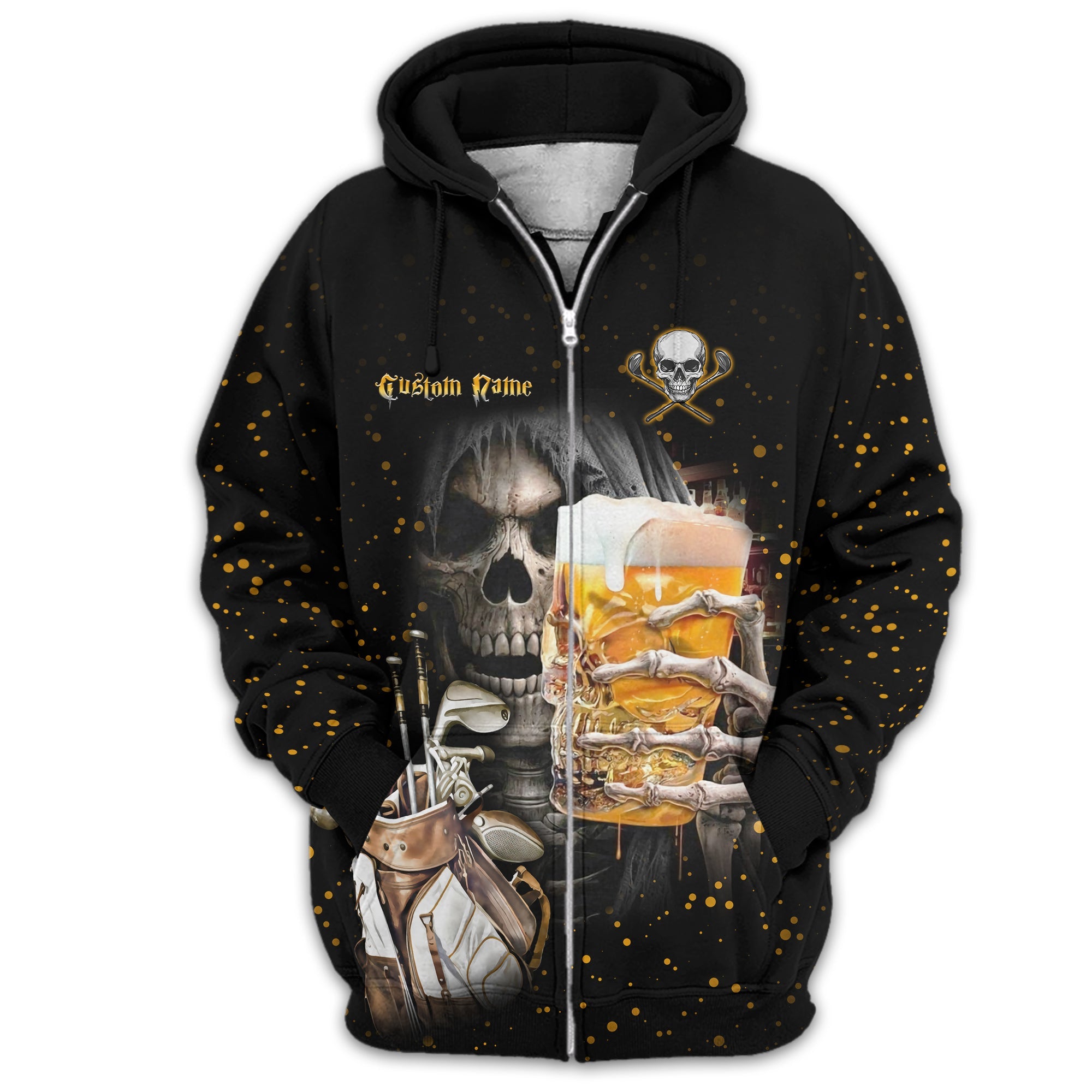 Golf And Beer Personalized Polo Golf Shirt, Gift For Golfers, Golf Gift Ideas