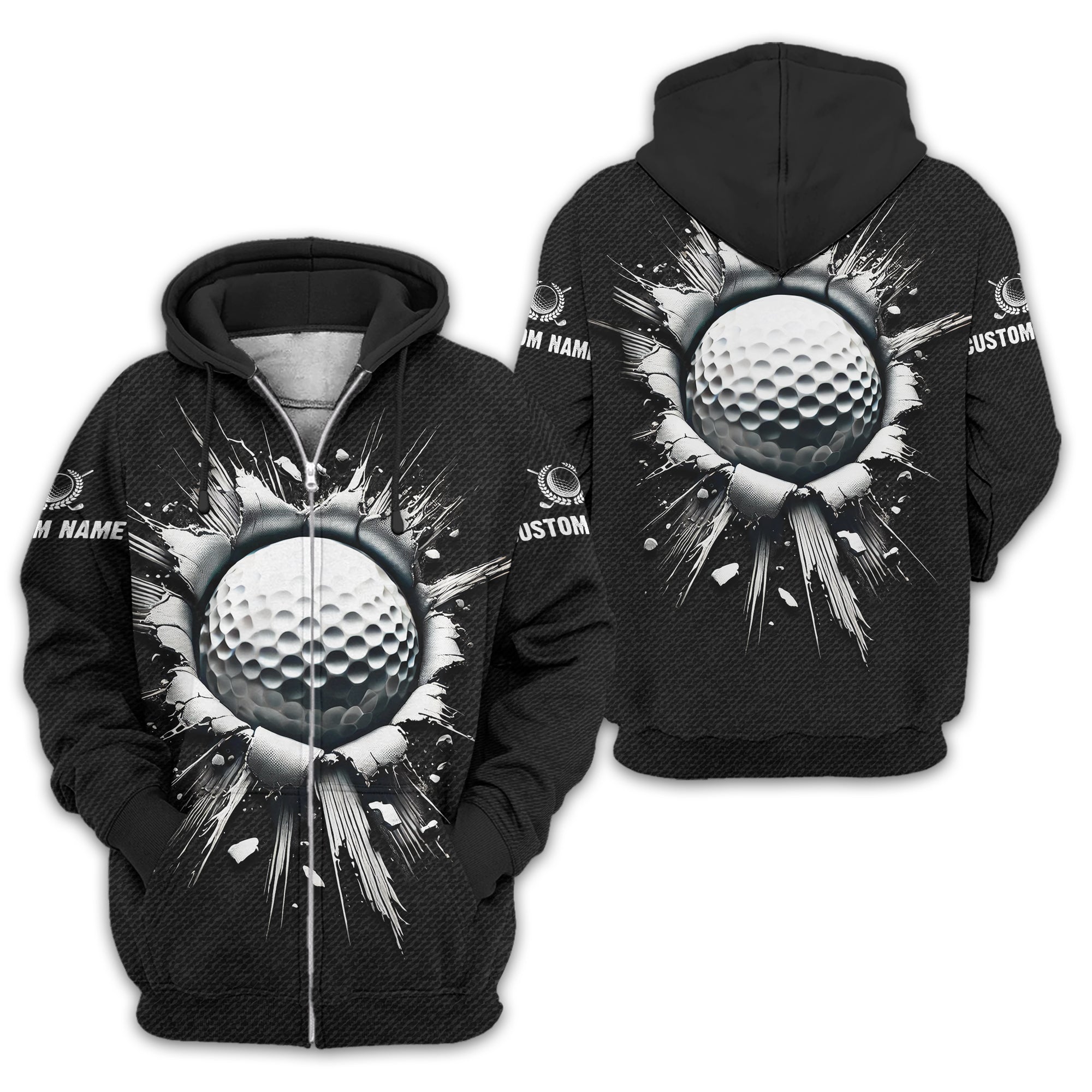 Personalized Black Golf Polo Shirt, Golf Shirt, Gift For Golfers