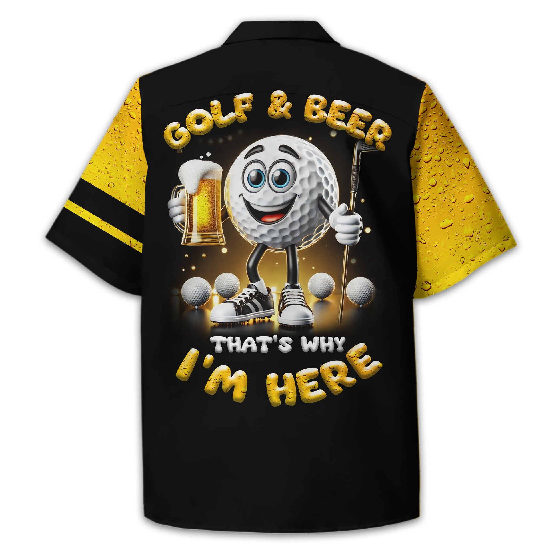 Golf And Beer Personalized Golf Polo Shirt, Golf Shirt, Gift For Golfers