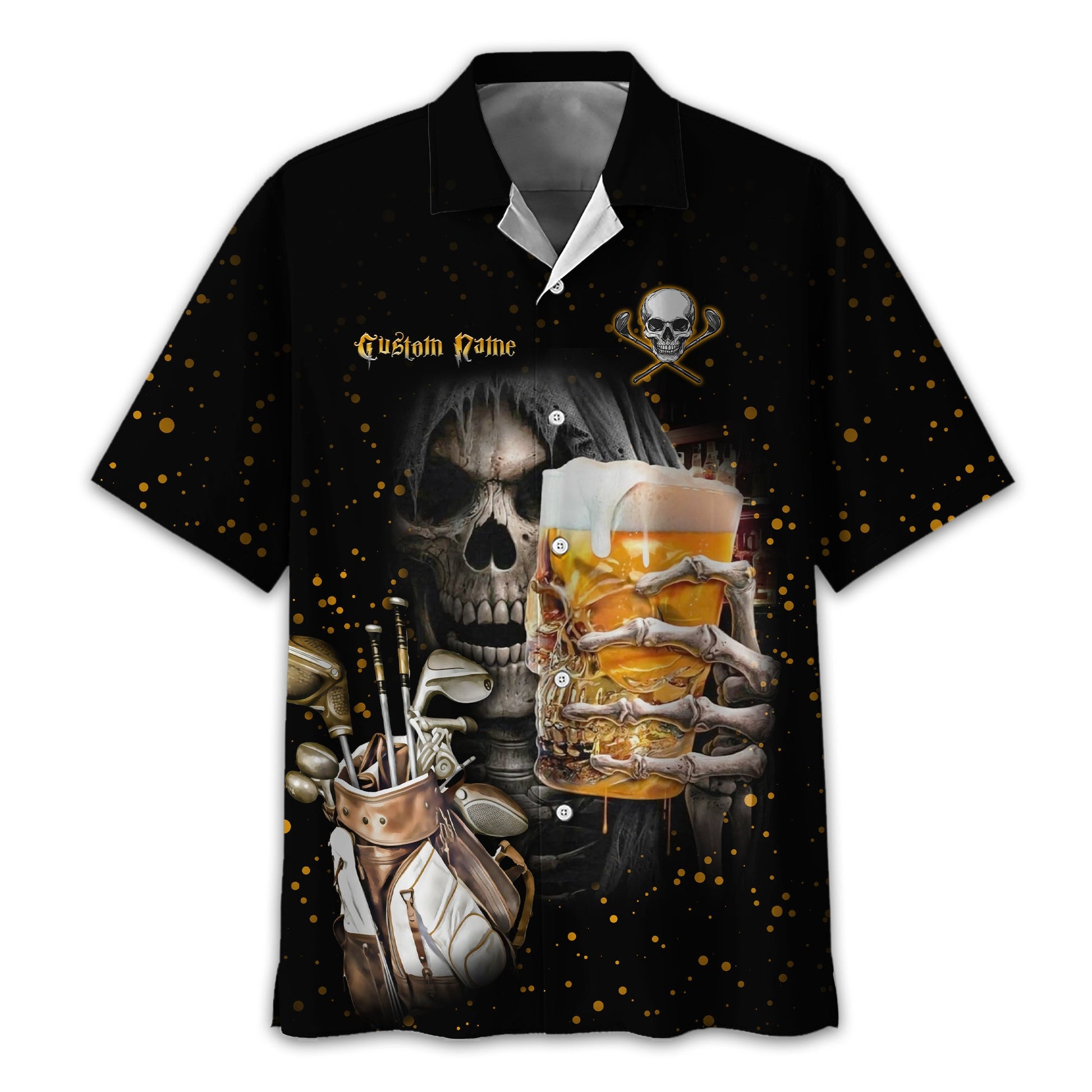 Golf And Beer Personalized Polo Golf Shirt, Gift For Golfers, Golf Gift Ideas