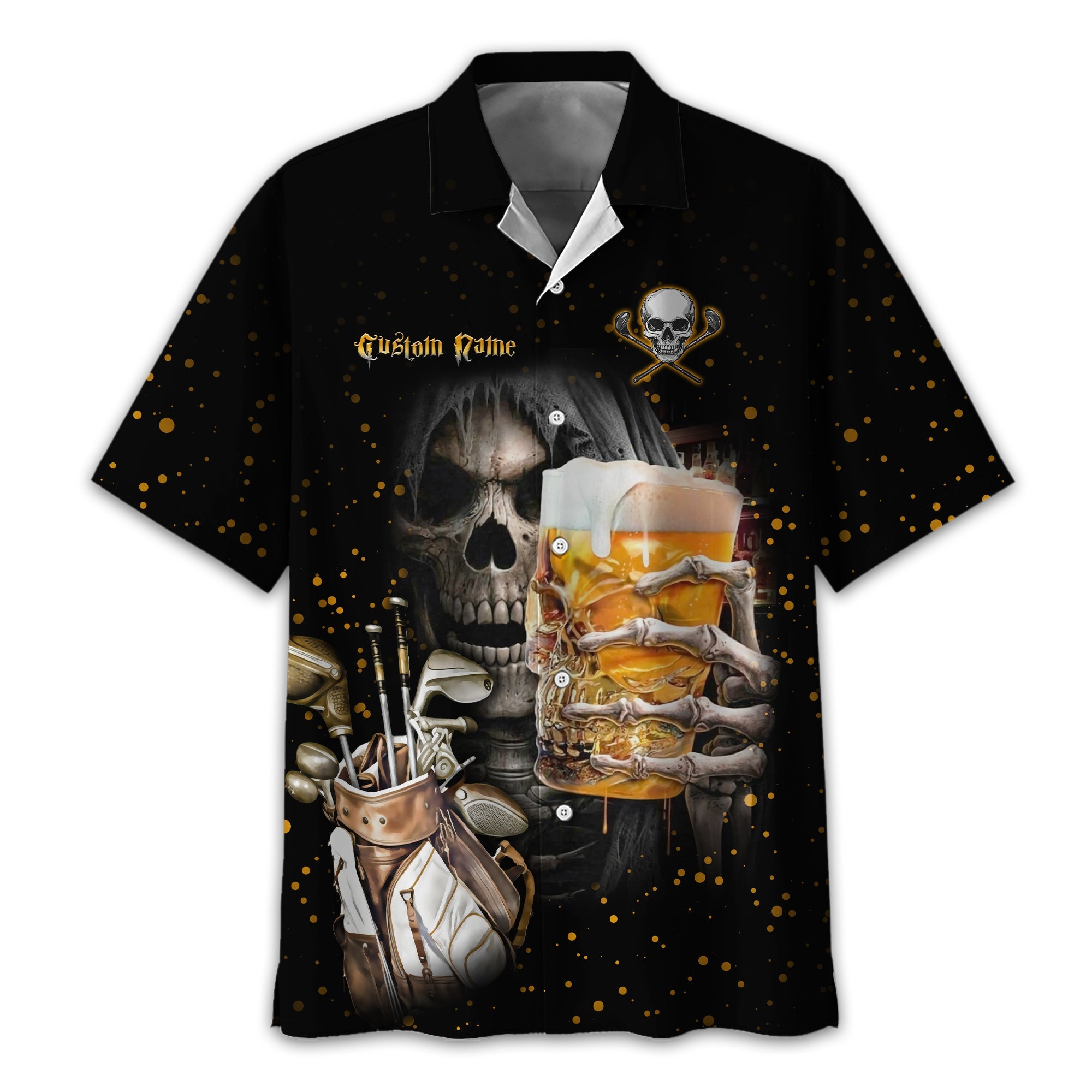 Golf And Beer Personalized Polo Golf Shirt, Gift For Golfers, Golf Gift Ideas