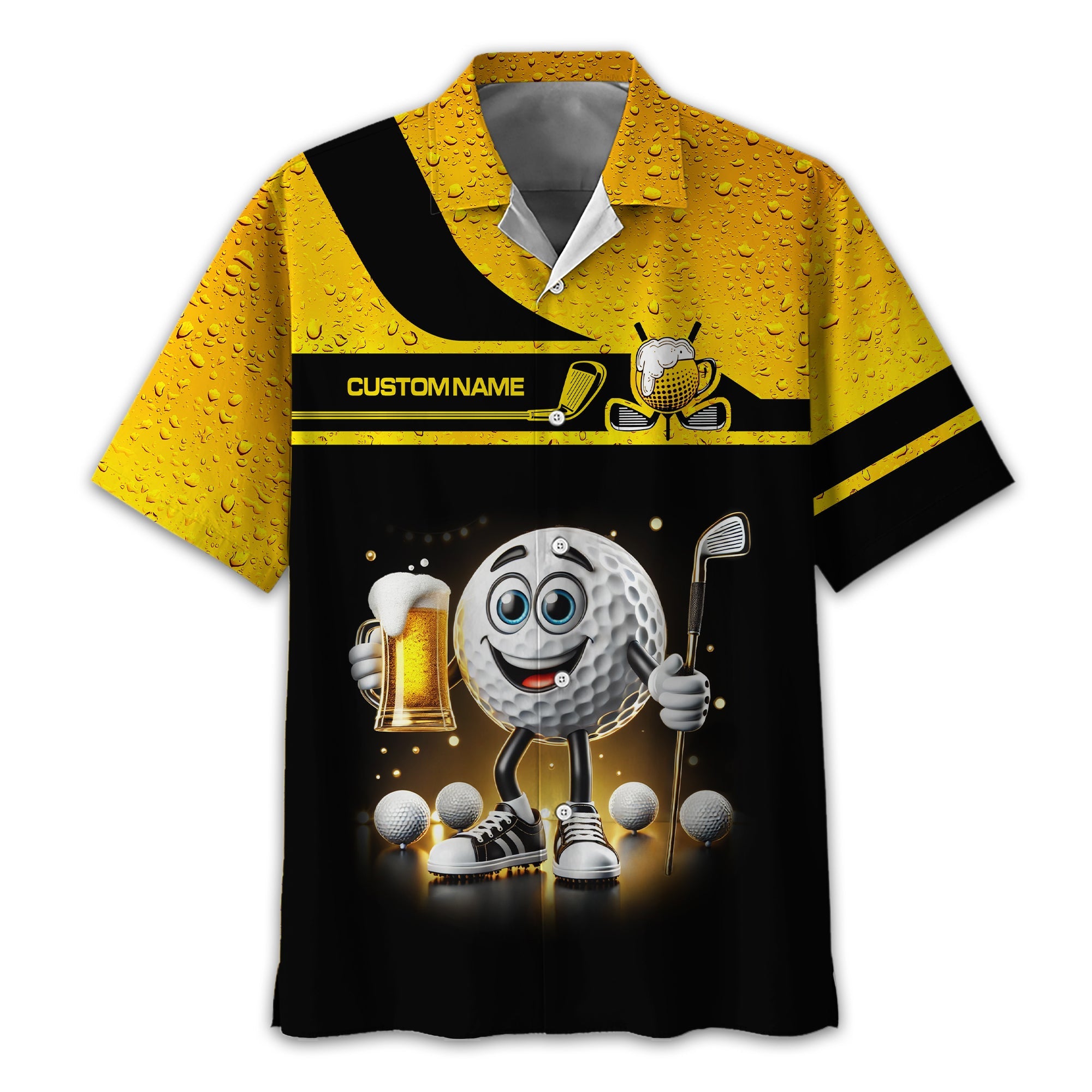 Golf And Beer Personalized Golf Polo Shirt, Golf Shirt, Gift For Golfers