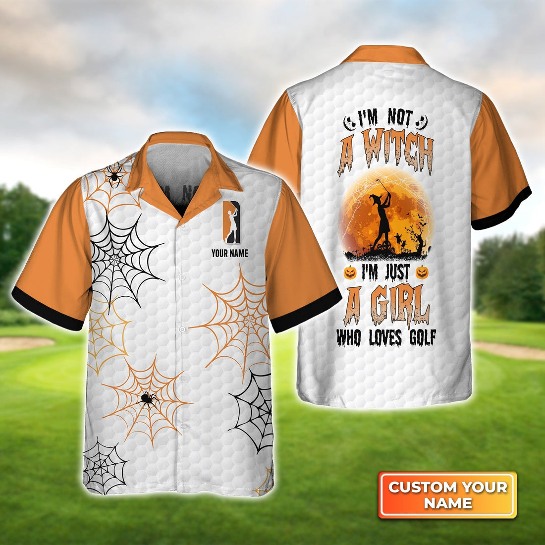 I'm Not A Witch I'm Just A Girl Who Loves Golf - Personalized Name 3D Hawaiian Shirt