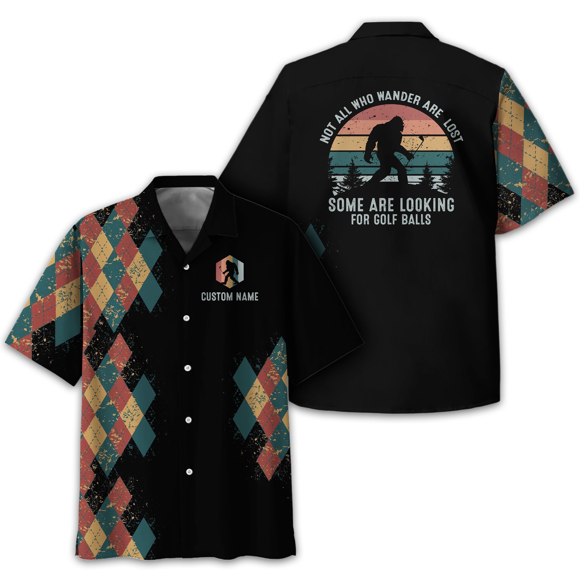 Not All Who Wander Are Lost Personalized Golf Polo Shirt, Golf Shirt For Men, Gift For Golfers