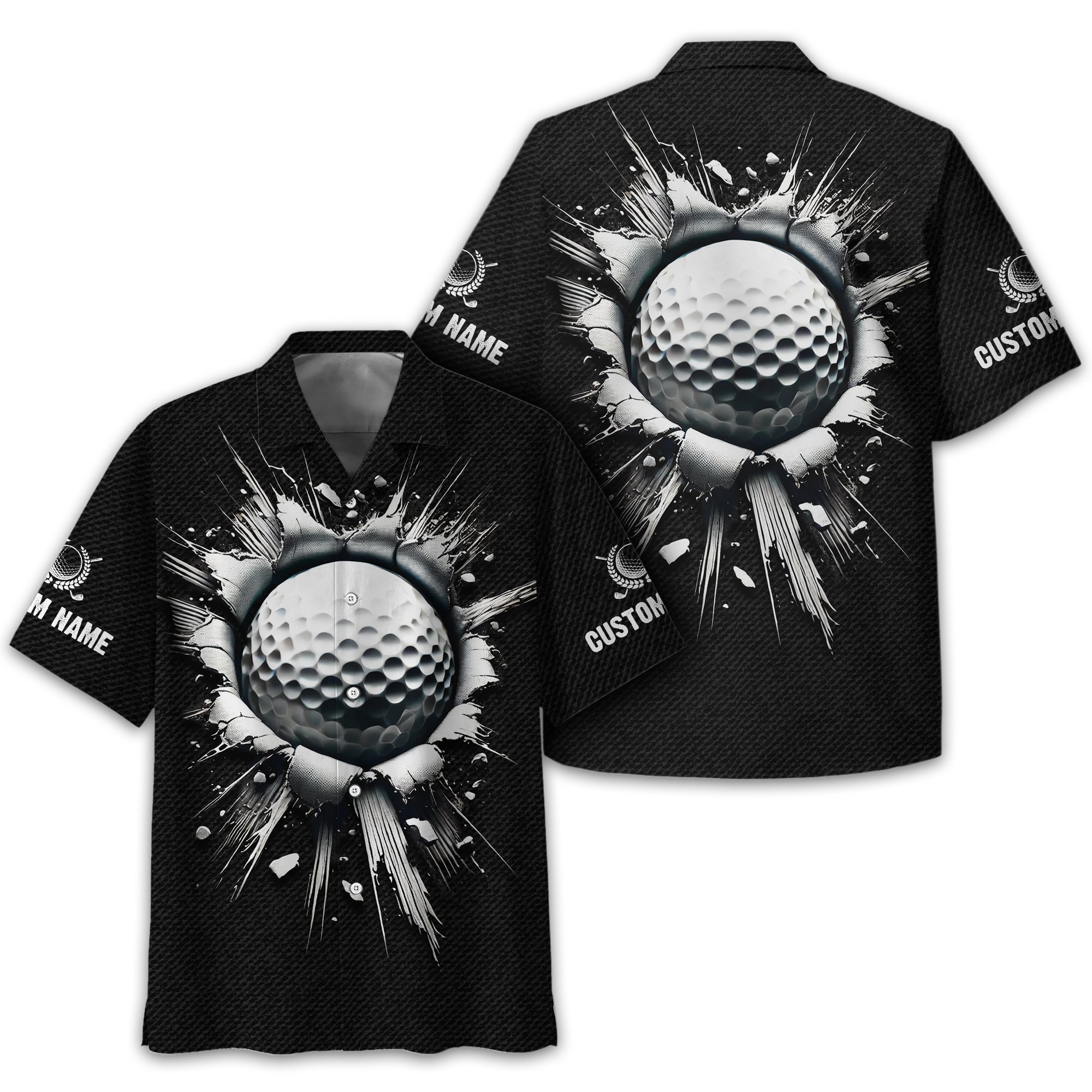 Personalized Black Golf Polo Shirt, Golf Shirt, Gift For Golfers