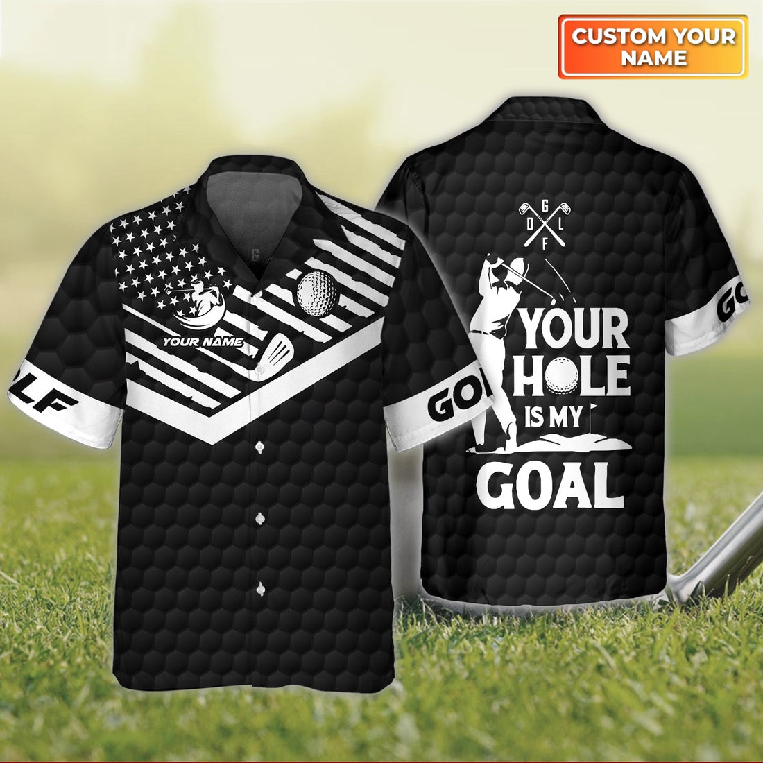 Your Hole Is My Goal- Personalized Name 3D Hawaiian Shirt