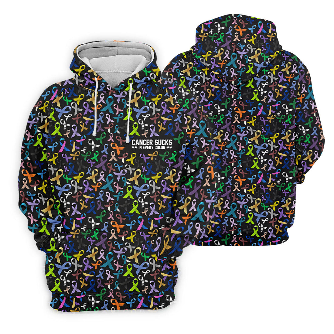 Cancer Sucks In Every Color Golf Shirt, Cancer Awareness Shirt, Couple Golf Shirt, Matching Golf Shirt