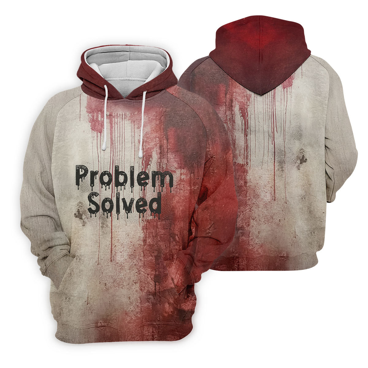 Bloody Problem Solved Men's Golf Shirts, Halloween Golf Shirt, Halloween Theme Shirts, Fun Golf Shirts For Mens
