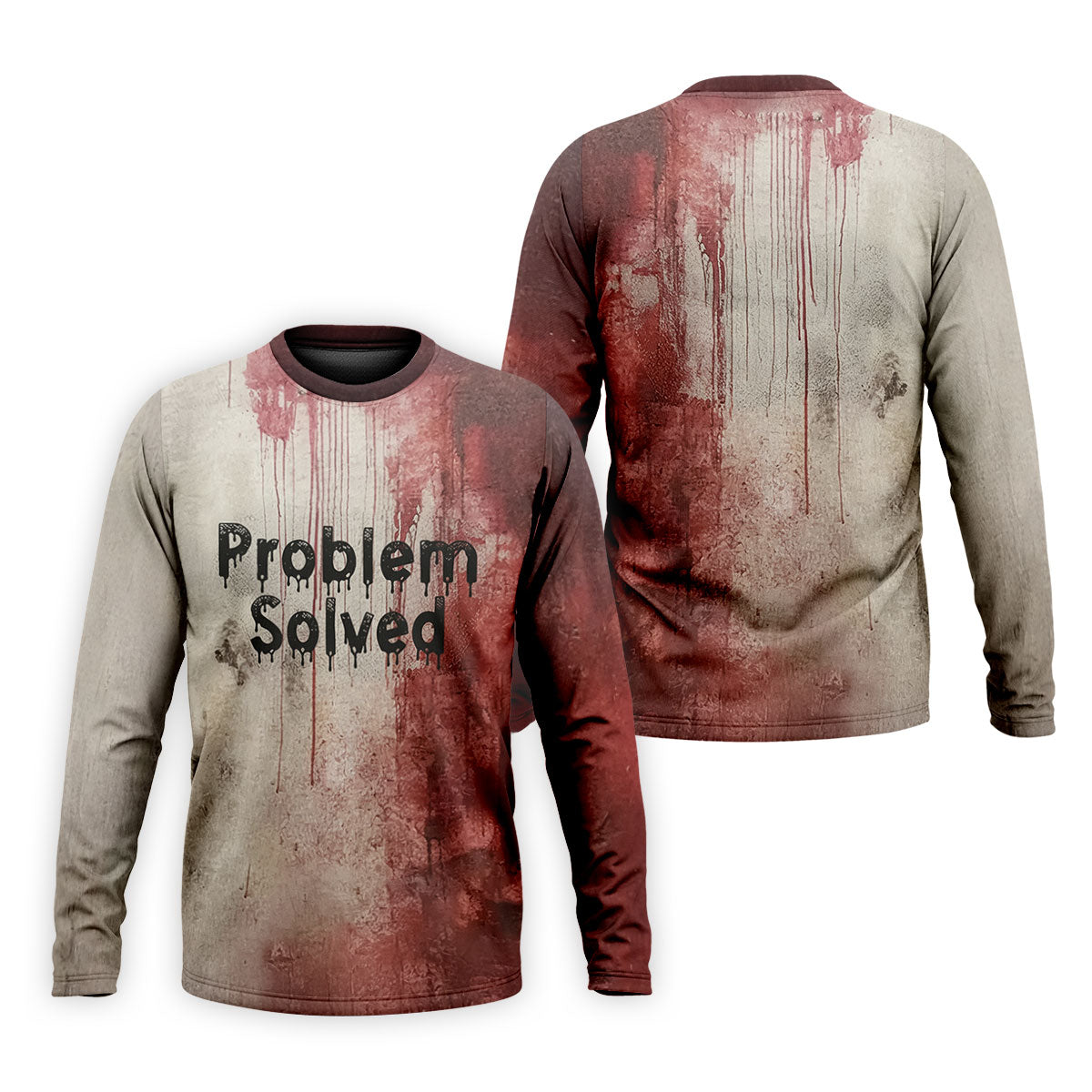 Bloody Problem Solved Men's Golf Shirts, Halloween Golf Shirt, Halloween Theme Shirts, Fun Golf Shirts For Mens